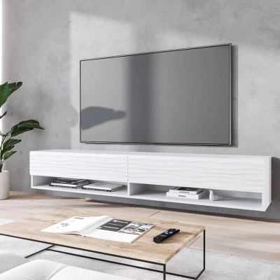 TV stolík s LED RGB osvetlením 180 cm WILLA A - biely