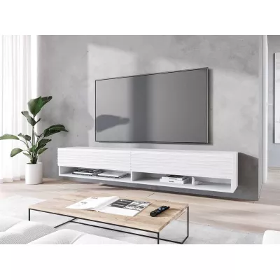 TV stolík s LED RGB osvetlením 180 cm WILLA A - biely