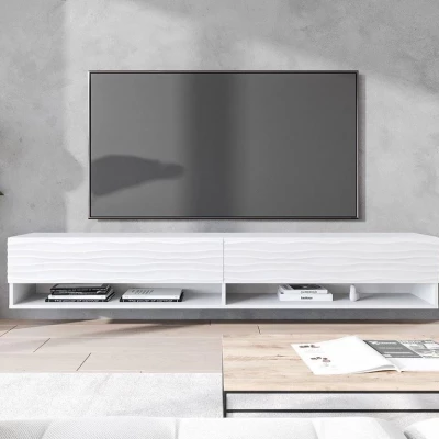 TV stolík s LED RGB osvetlením 180 cm WILLA A - biely