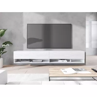 TV stolík s LED RGB osvetlením 180 cm WILLA A - biely