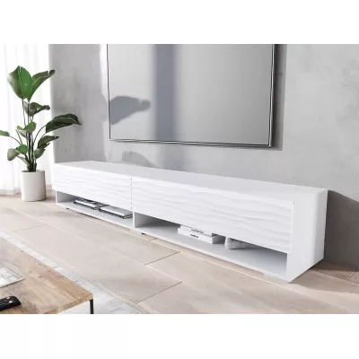 TV stolík s LED RGB osvetlením 180 cm WILLA A - biely
