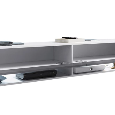 TV stolík s LED RGB osvetlením 180 cm WILLA A - čierny grafit 1
