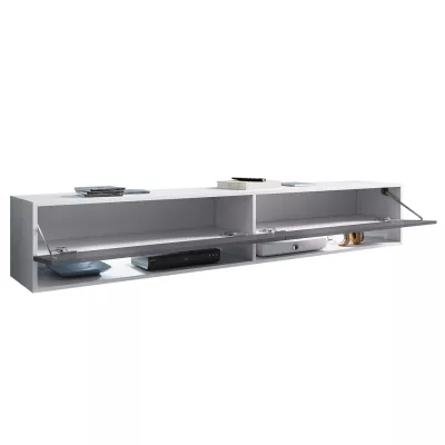 TV stolík s LED RGB osvetlením 180 cm WILLA A - čierny grafit 1