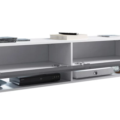 TV stolík s LED RGB osvetlením 140 cm WILLA A - čierny grafit