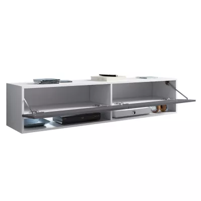 TV stolík s LED RGB osvetlením 140 cm WILLA A - čierny grafit