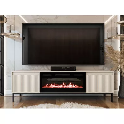 TV stolík s elektrickým krbom REMY - kašmír