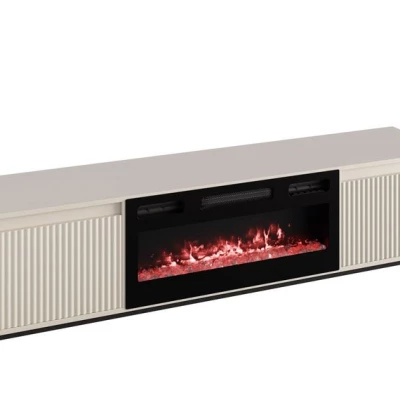 TV stolík s elektrickým krbom REMY - kašmír