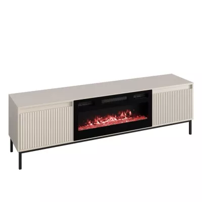 TV stolík s elektrickým krbom REMY - kašmír
