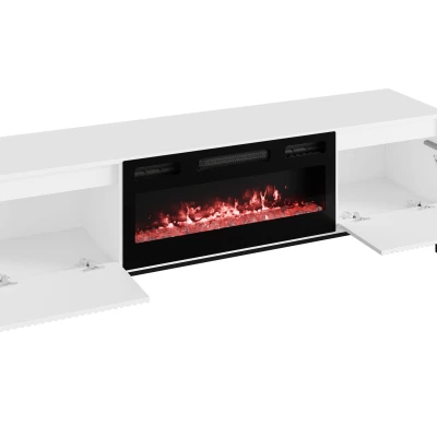 TV stolík s elektrickým krbom REMY - kašmír