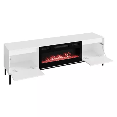 TV stolík s elektrickým krbom REMY - kašmír