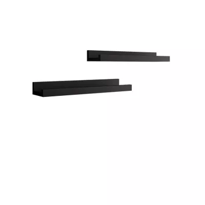Set 2x nástenná polička BALVIT - čierny