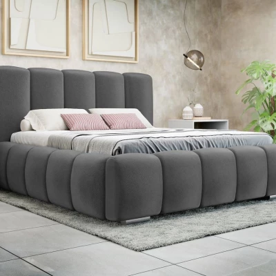 Čalúnená manželská posteľ 160x200 MIDKIFF - šedá