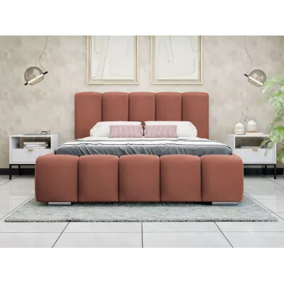 Čalúnená manželská posteľ 180x200 MIDKIFF - indická ružová