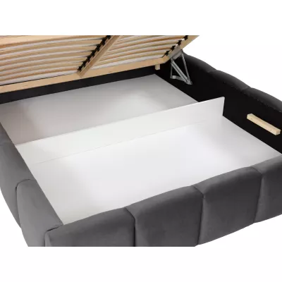 Čalúnená manželská posteľ 140x200 MIDKIFF - svetlá šedá