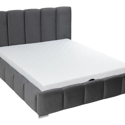 Čalúnená manželská posteľ 140x200 MIDKIFF - khaki