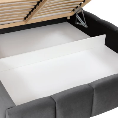 Čalúnená manželská posteľ 140x200 MIDKIFF - khaki
