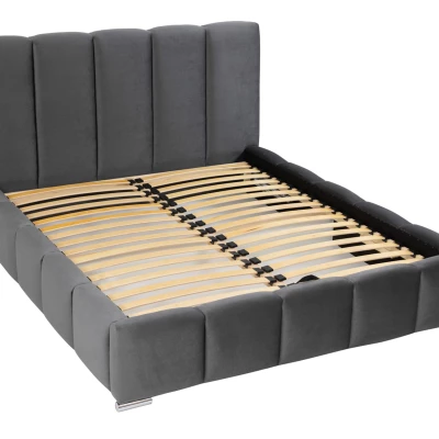 Čalúnená manželská posteľ 140x200 MIDKIFF - khaki