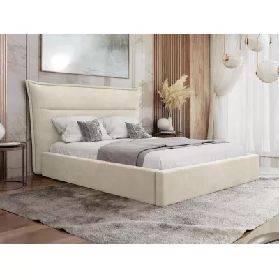 Manželská posteľ s úložným priestorom 160x200 BUNIA - špinavá biela