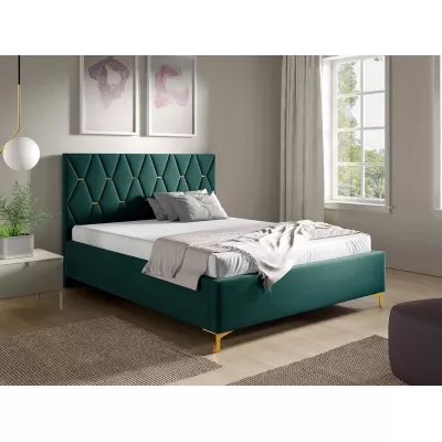 Čalúnená posteľ s úložným priestorom 180x200 ODYS - tyrkysová