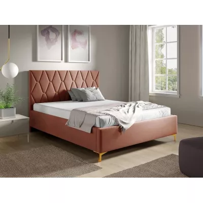 Čalúnená posteľ s úložným priestorom 180x200 ODYS - staroružová
