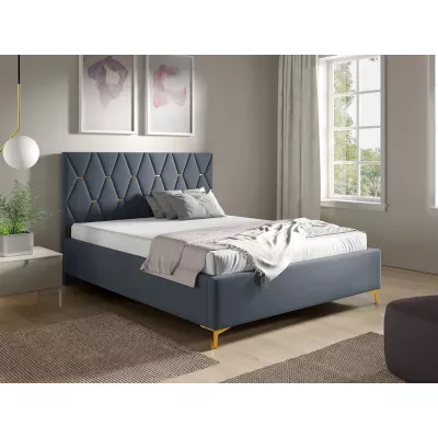 Čalúnená posteľ s úložným priestorom 180x200 ODYS - šedomodrá
