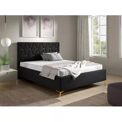 Čalúnená posteľ s úložným priestorom 180x200 ODYS - čierna
