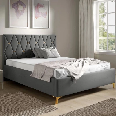 Čalúnená posteľ s úložným priestorom 180x200 ODYS - šedá