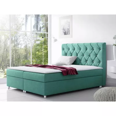 Hotelová dvojlôžková posteľ 180x200 NITKA - modrá + topper ZDARMA