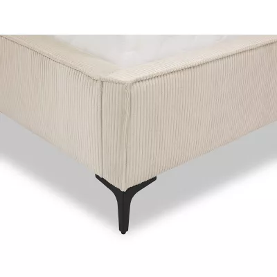 Čalúnená manželská posteľ 160x200 SKUMA - tmavá šedá