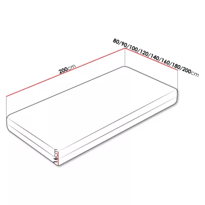 Matrac s termoelastickou penou 100x200 LOLY