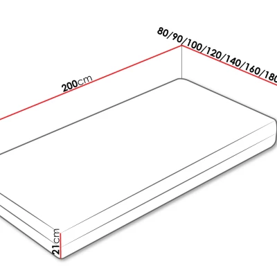 Taštičkový matrac s kokosovou rohožou 80x200 CLIFFORD