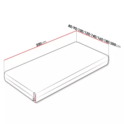 Taštičkový matrac s kokosovou rohožou 80x200 CLIFFORD