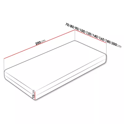 Penový matrac s kokosovou rohožou 120x200 CHAPS 2