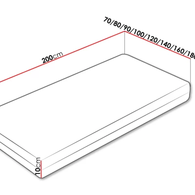 Penový matrac s kokosovou rohožou 70x200 CHAPS 1