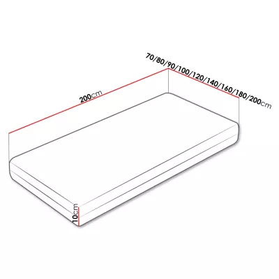 Penový matrac s kokosovou rohožou 140x200 CHAPS 1