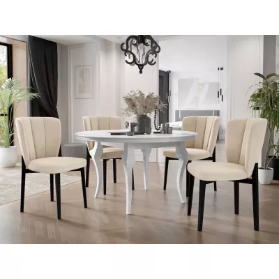 Stolička do jedálne PIMA 3 - čierna / béžová 2