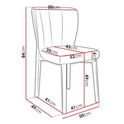 Stolička do jedálne PIMA 3 - čierna / béžová 2
