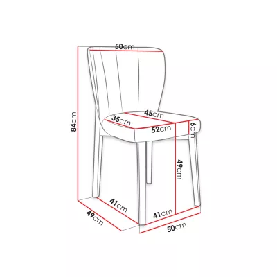 Stolička do jedálne PIMA 3 - čierna / béžová 2
