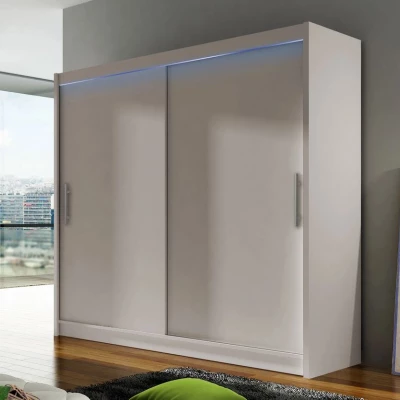 Šatníková skriňa 180 cm s posuvnými dverami a LED osvetlením FLORENCIO 1 - kašmír