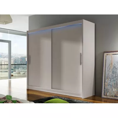Šatníková skriňa 180 cm s posuvnými dverami a LED osvetlením FLORENCIO 1 - kašmír