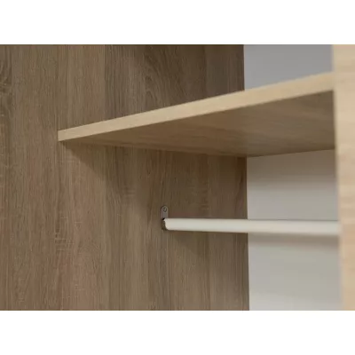 Šatníková skriňa 180 cm s posuvnými dverami a LED osvetlením FLORENCIO 1 - kašmír