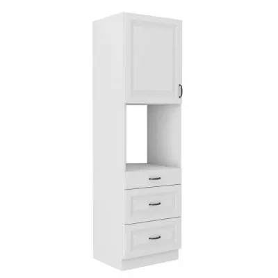 Kuchynská skriňa pre vstavanú rúru 60 cm FRYZIA 3 so šuplíkmi - biela