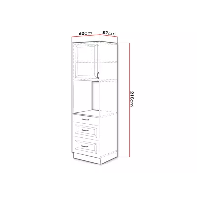 Kuchynská skriňa pre vstavanú rúru 60 cm FRYZIA 3 - biela