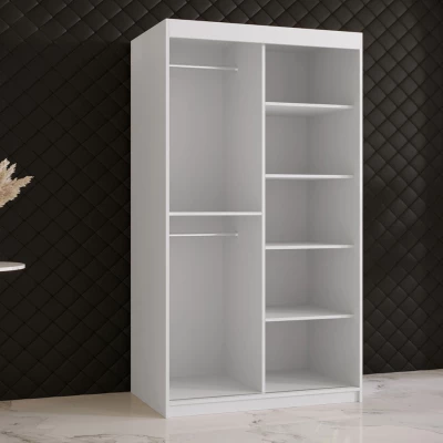 Kombinovaná šatníková skriňa 100 cm LUNIVE 1 - biela