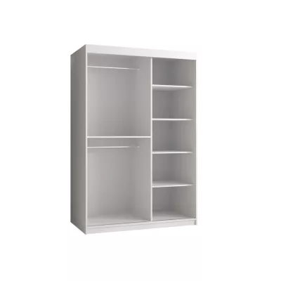 Šatníková skriňa 120 cm so zrkadlom LONZO 2 - biela