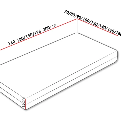 Obojstranný penový matrac 90x195 SANCHA 4