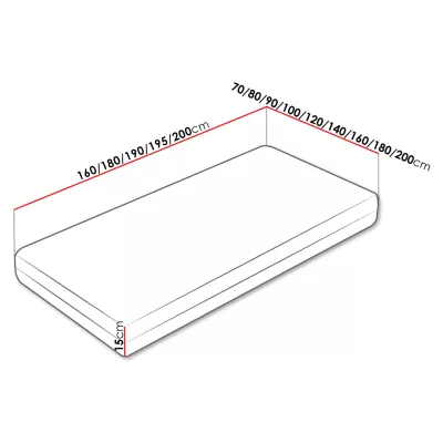 Obojstranný penový matrac 140x200 SANCHA 4