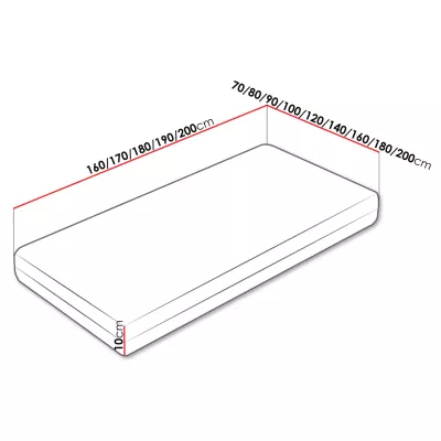 Obojstranný penový matrac 100x200 SANCHA 3