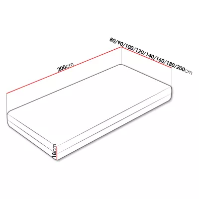Termoelastický penový matrac 160x200 JOSIPA