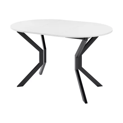 Rozkladací stôl so 4 stoličkami SALPA 1 - šedý mramor / čierny / šedý